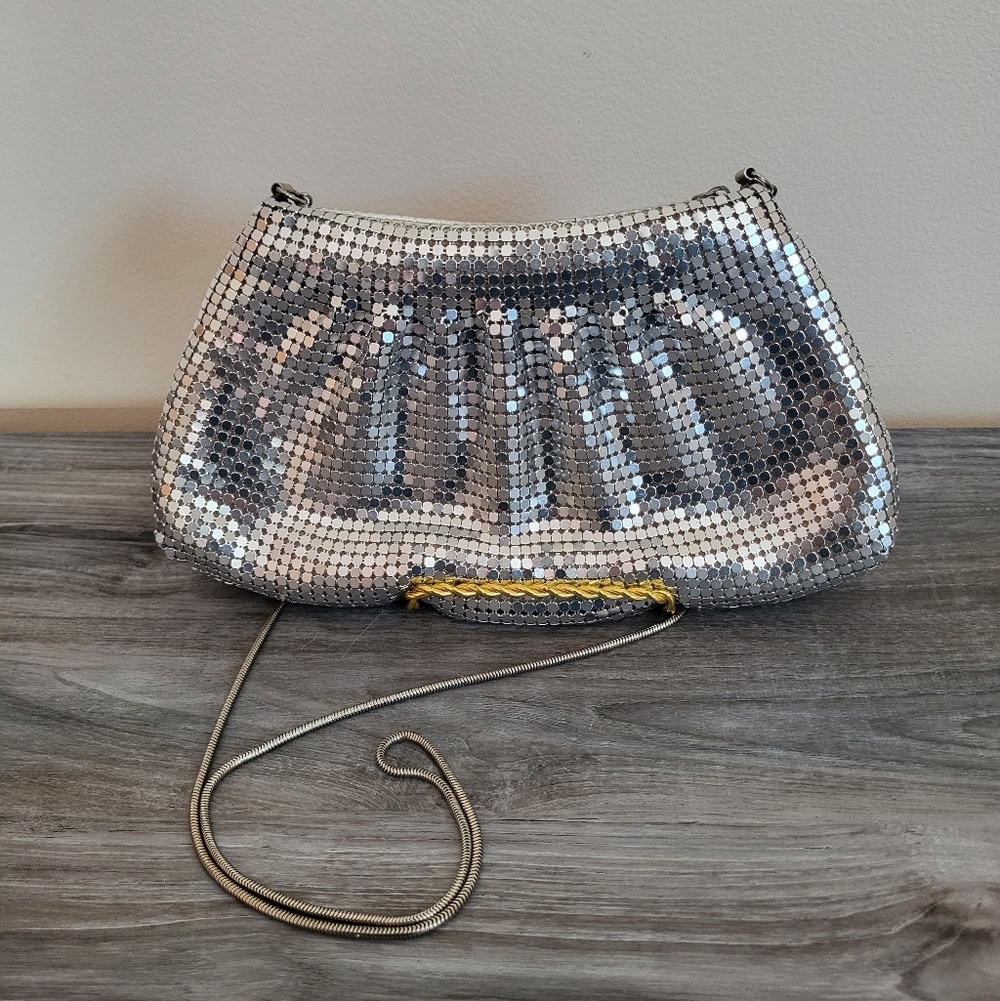Vintage Silver Mesh Chainmail Evening Shoulder Bag/Clutch